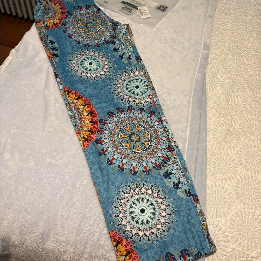 Colorful Mandala Print Pants